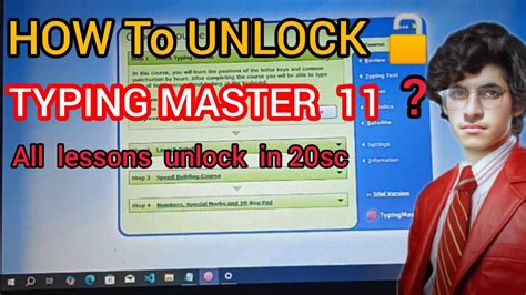 how to unlock typing master 11.